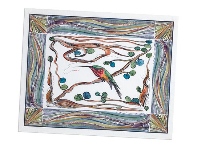 Placemat hummingbird