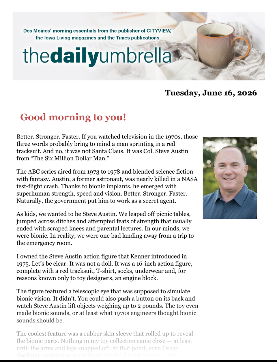 Du june 16  grimes man charged with baby's murder  wonder bargain of the week  where does a fisherman get his hair cut  1