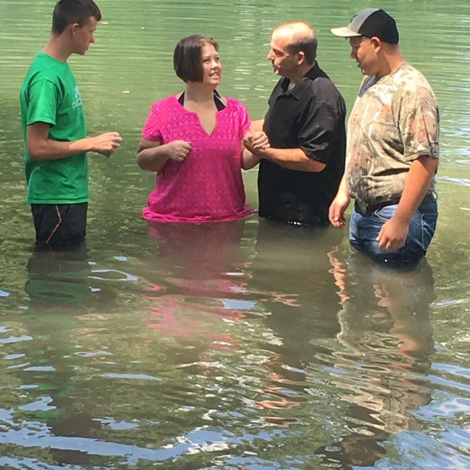 Lady baptism
