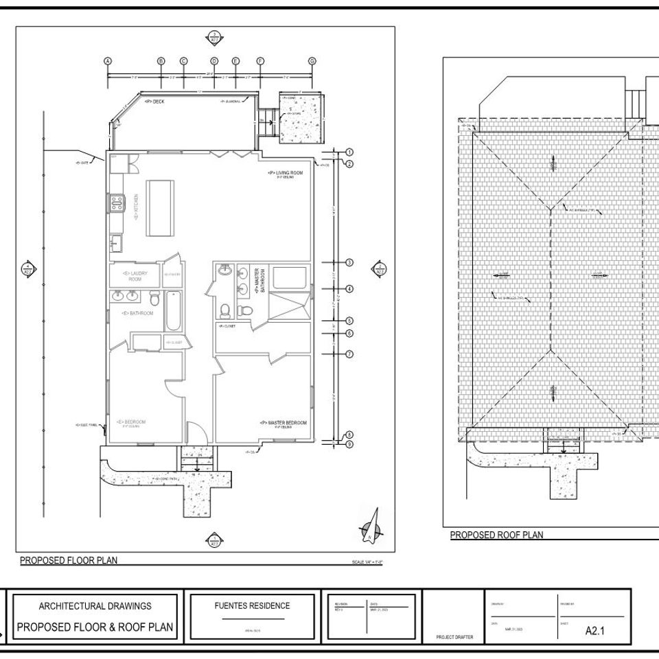 Fuentes residence floor plan (proposed)