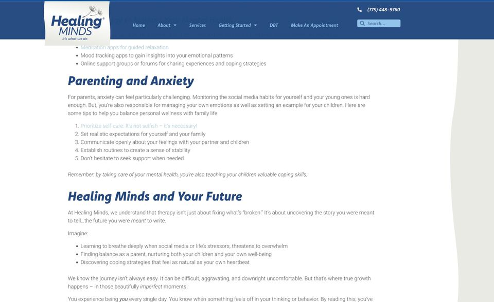 Screenshot Healing Minds- KPCopy's article 