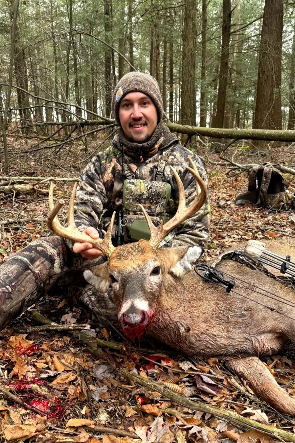 Alex Pettenati of Mount Joy, PA harvested this 10-point buck in Central PA with a compound bow.