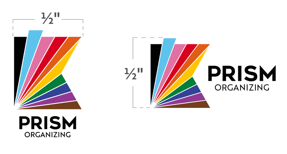 Minimum Logo Size 1/2"