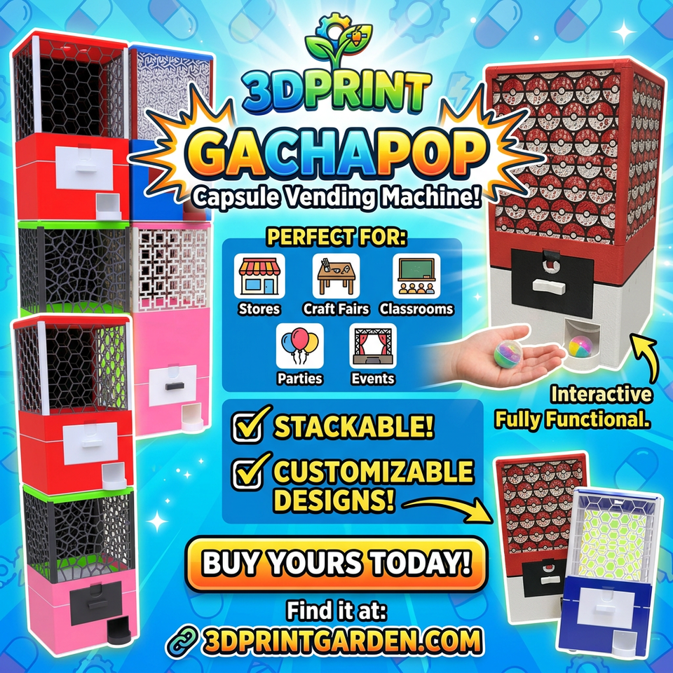 Gachapop capsule vending 3dprintgarden 3
