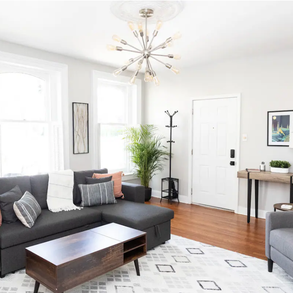 Oasis south on market airbnb living room