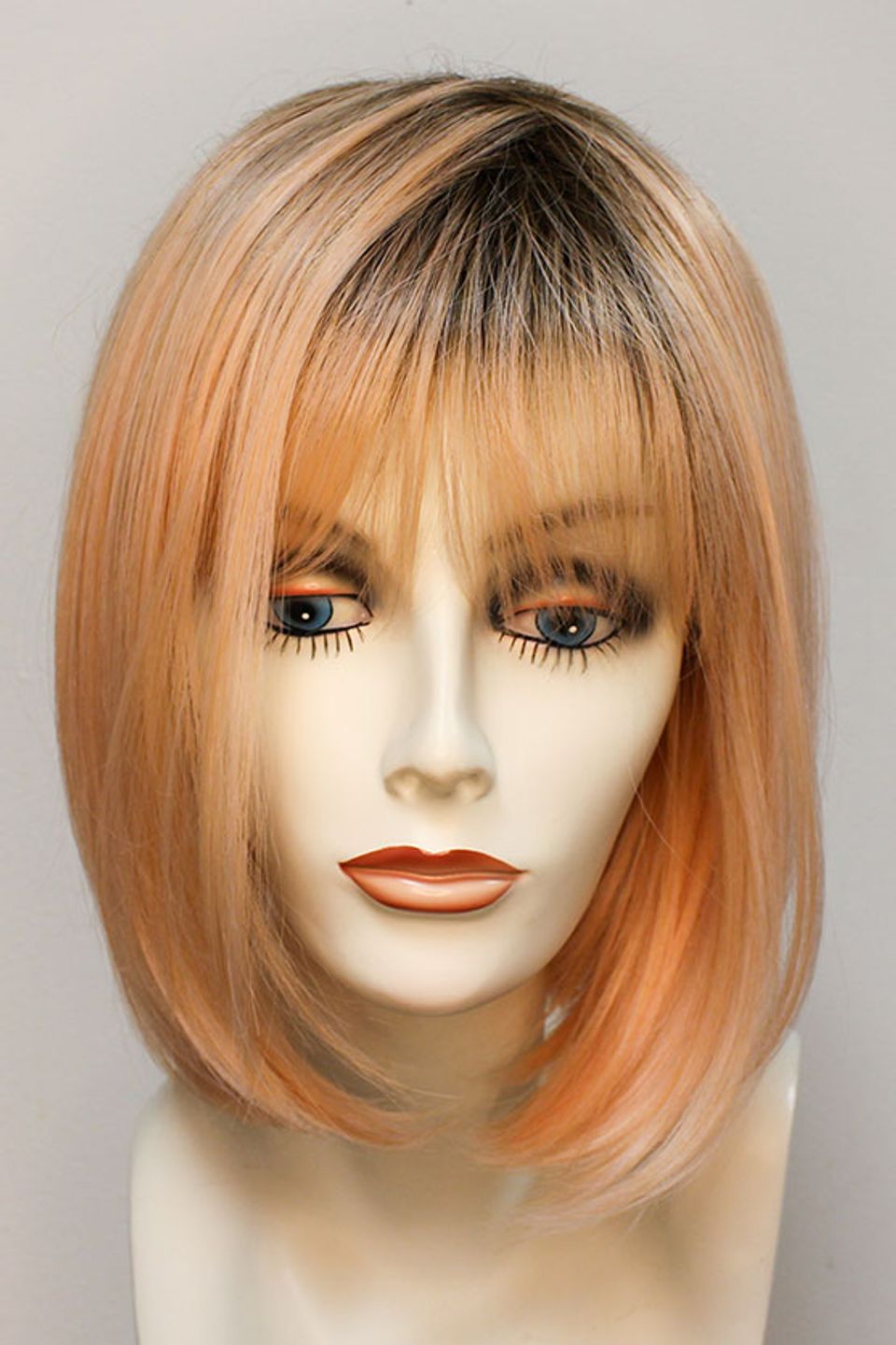 Short orange   pink bob 1