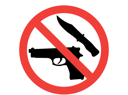 Prohibited items weapons