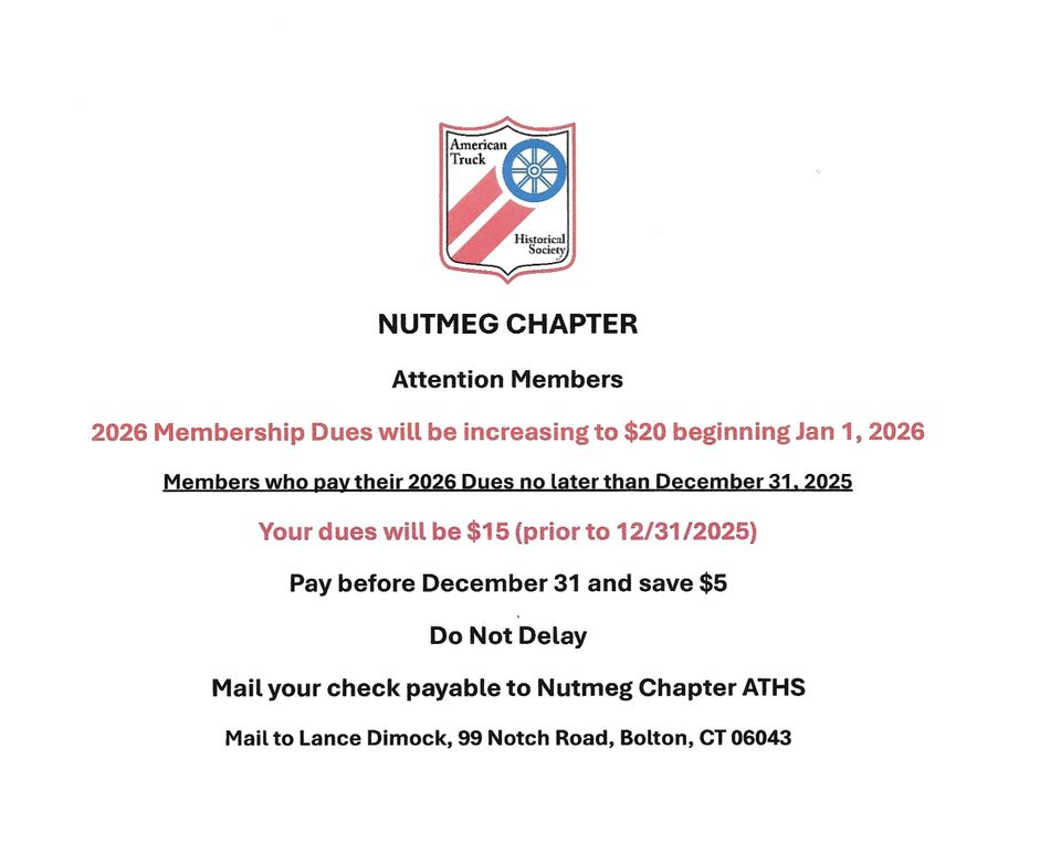 Nutmeg 2026 dues
