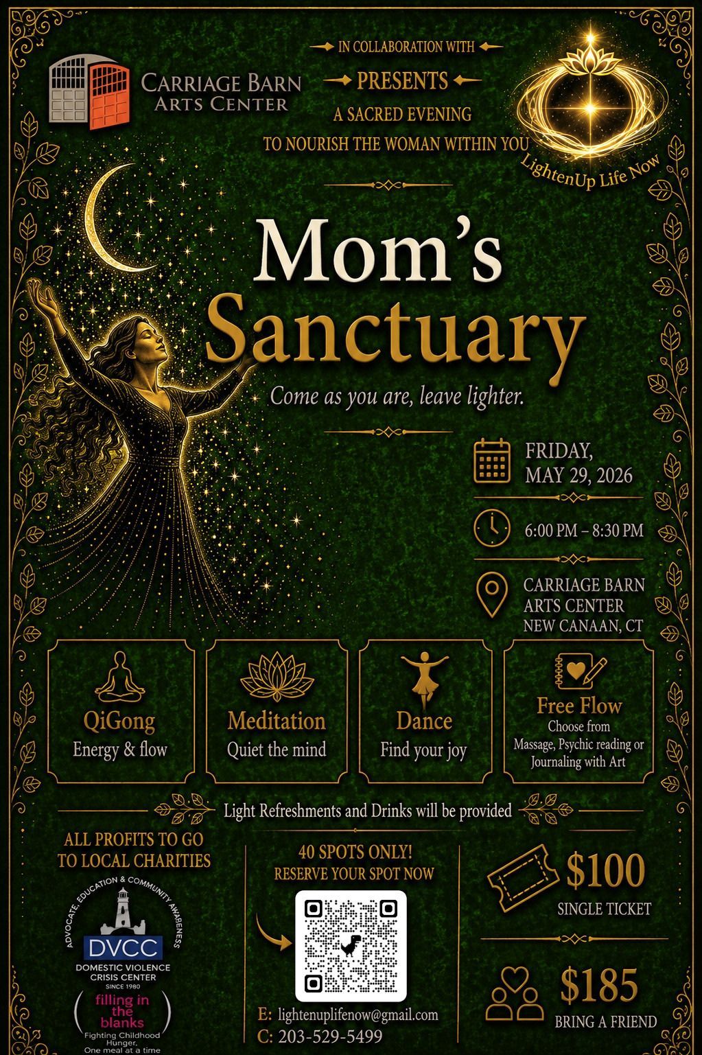 Mom’s Sanctuary event flyer