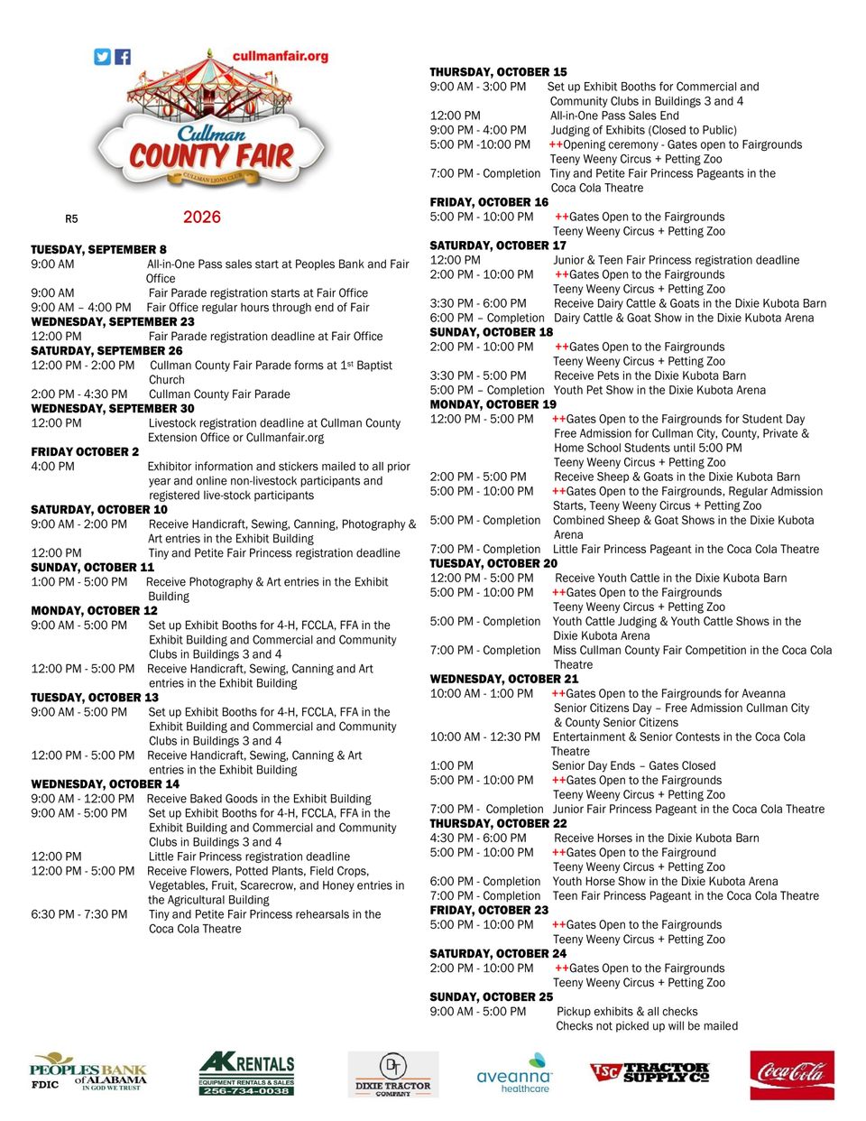 Fair calendar 2026 r5