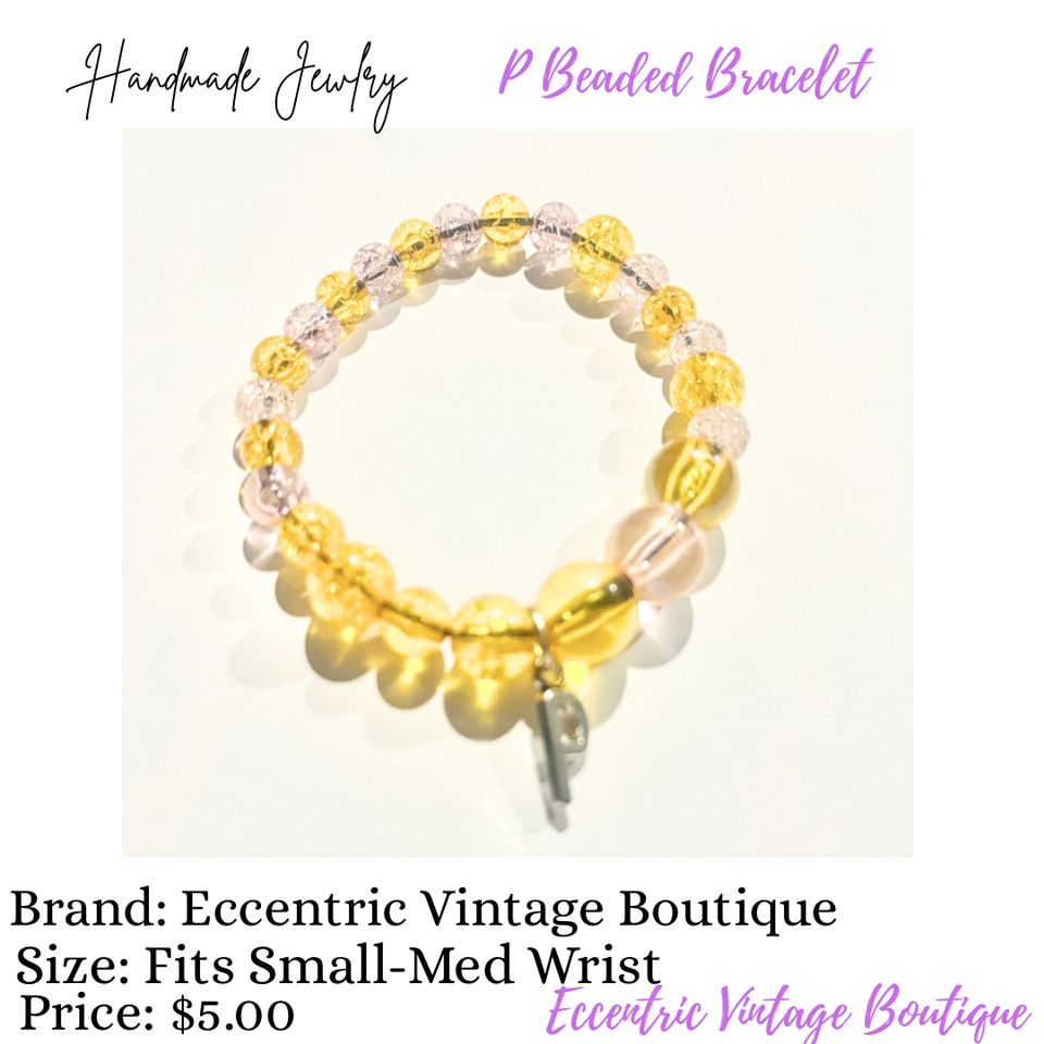 P beaded bracelet