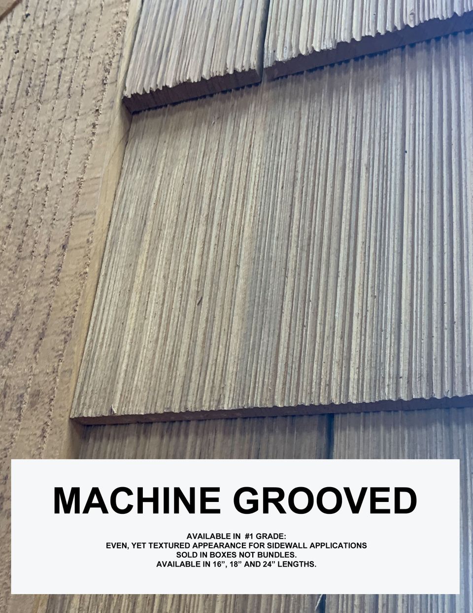 Machine grooved