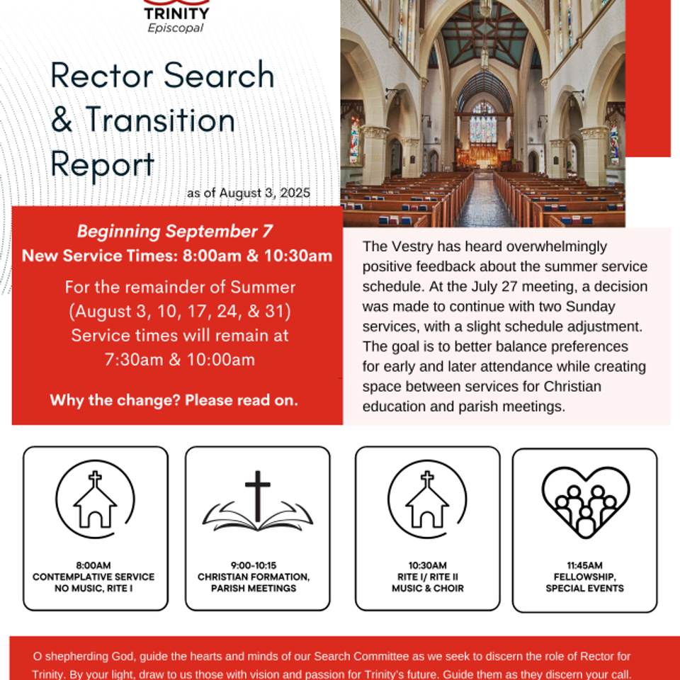 Rector transition update aug 3