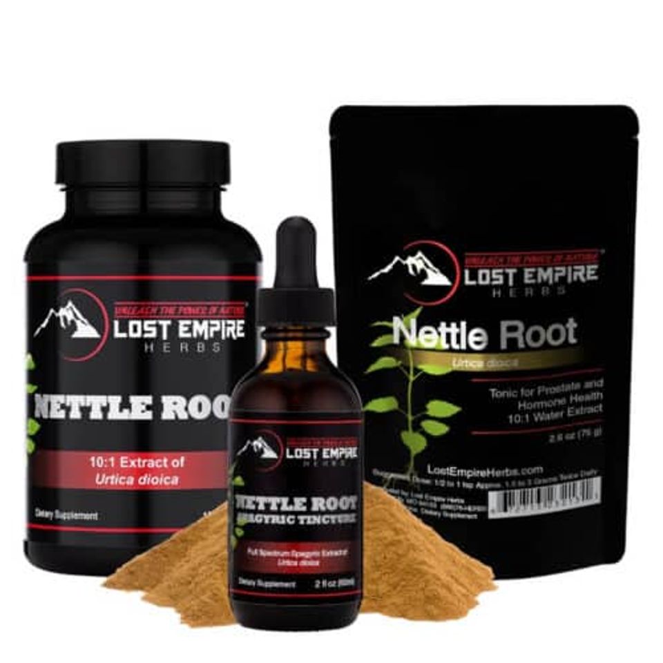 Nettle root tincture capsules powder lost empire herbs 2 2 500x500