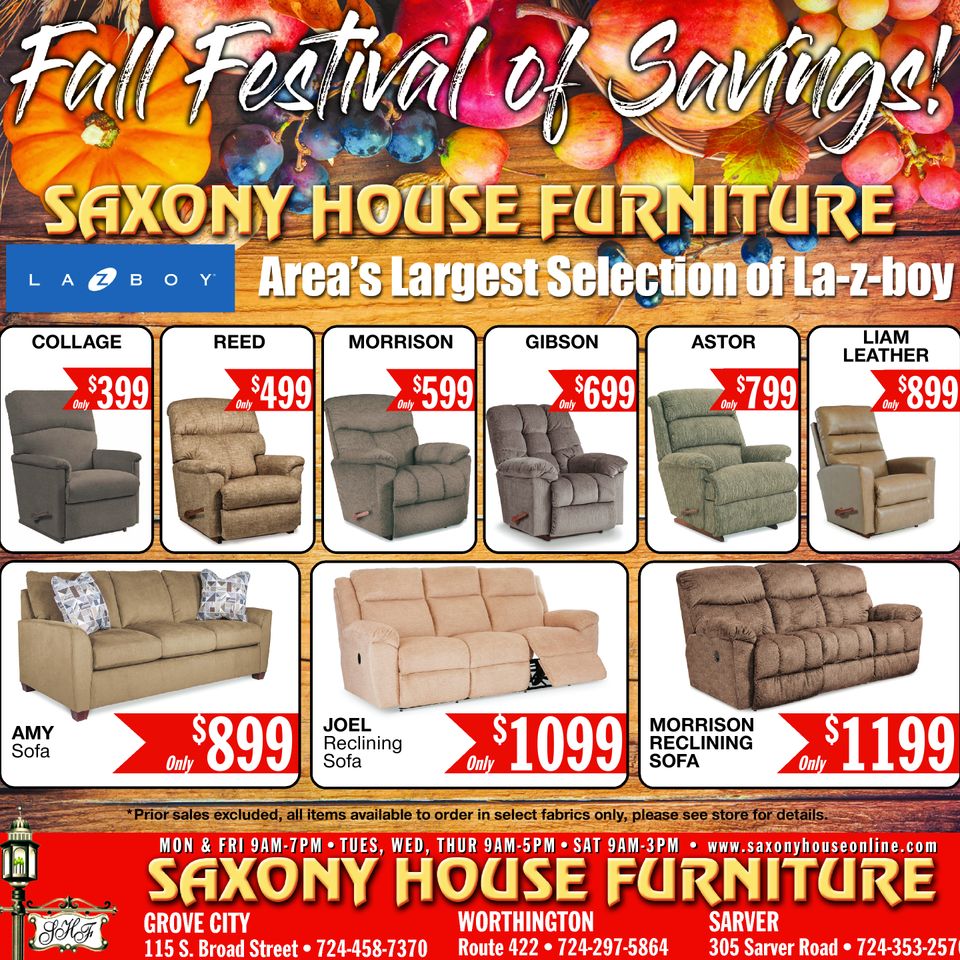 Saxony House Furniture Promotions