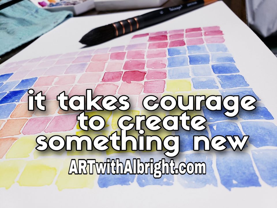 It takes courage to create something new watercolor artist Emily Albright