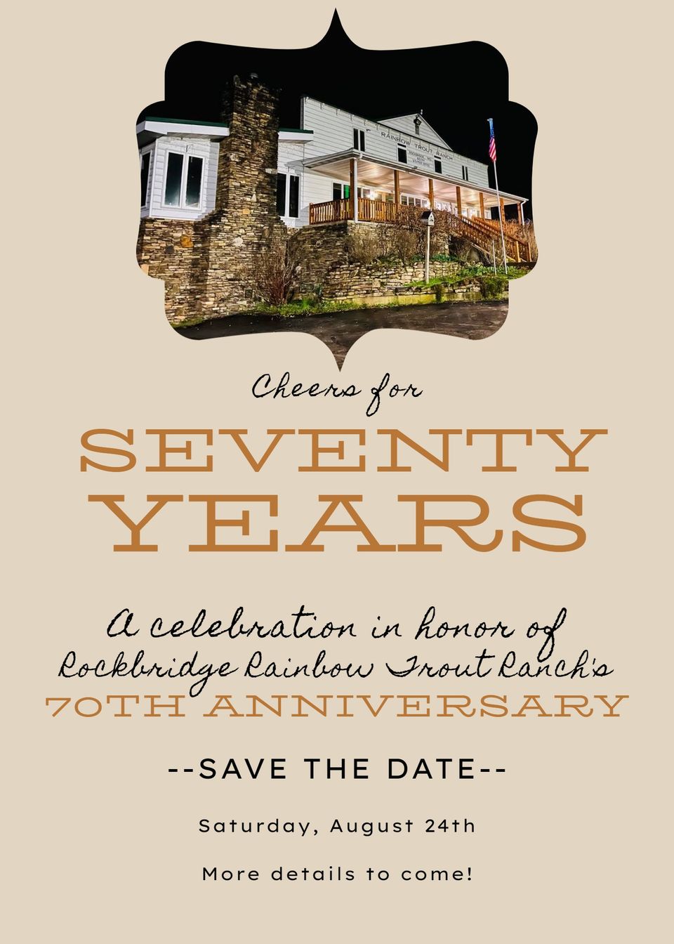 70th anniversary save the date no details