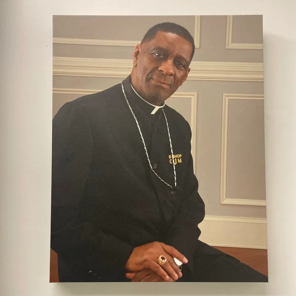Portrait of Apostle C. M. Jenkins of Grace Evangelistic Temple Church.