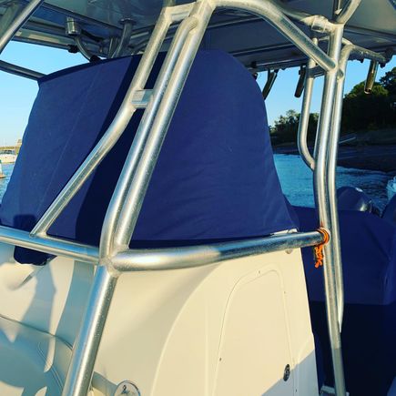 Marine blue canvas cover