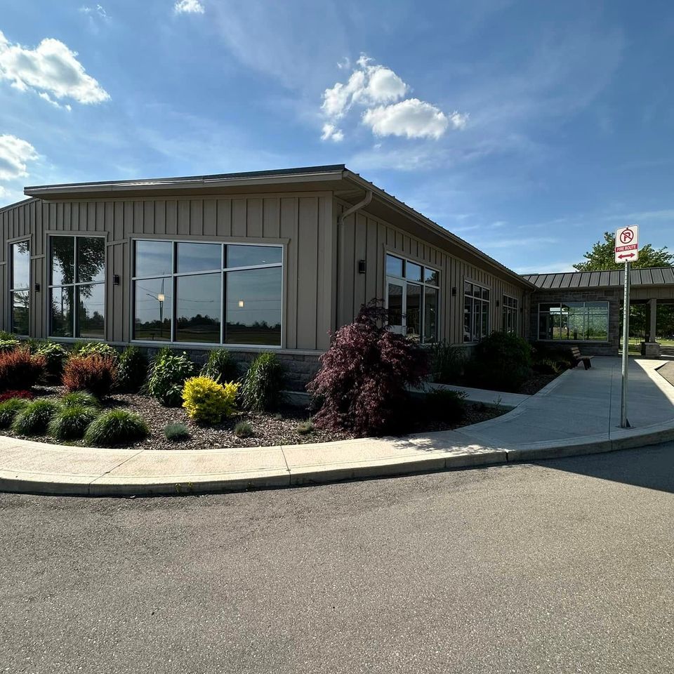 Commercial building exterior with freshly cleaned windows and siding in Tillsonburg Ontario
