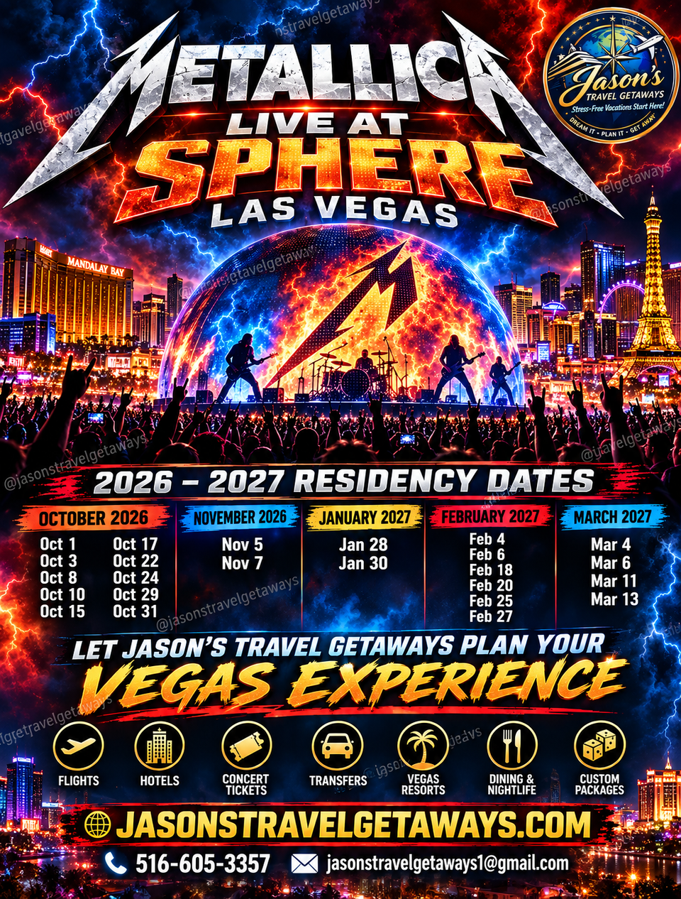Metallica sphere las vegas residency flyer