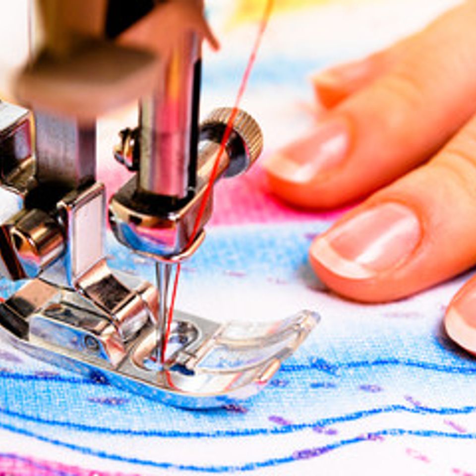 Sewing a design into a garment - Sari's Creations