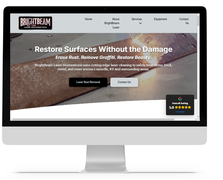 BrightBeam Laser Restorations logo - WPB WebDesigns client website example