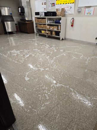 polished and buffed floor