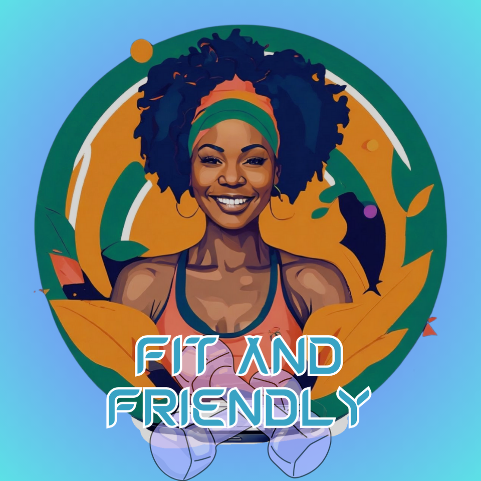 Fit and friendly with weights logo