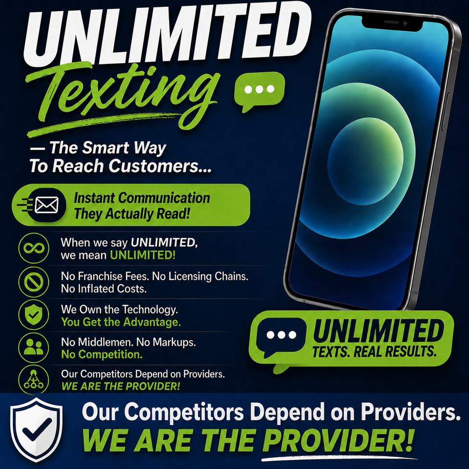 Unlimited texting ad no url no 85