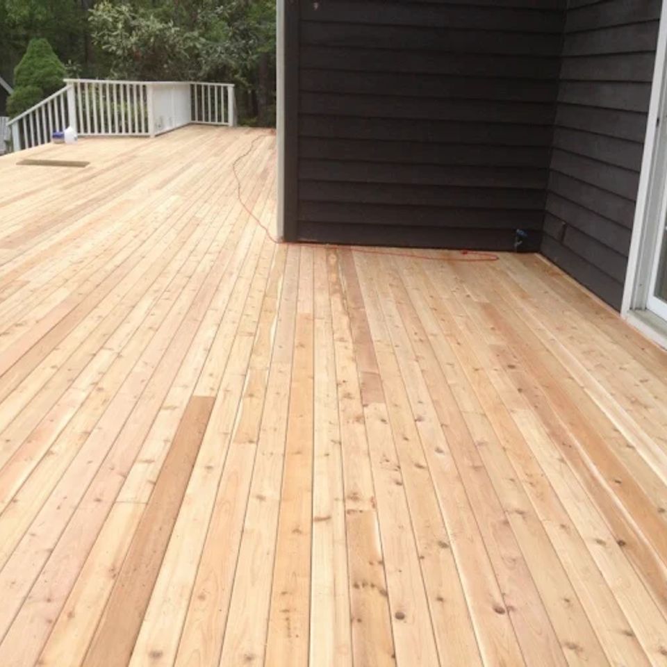 A fresh new wooden deck done by Taurus Contracting