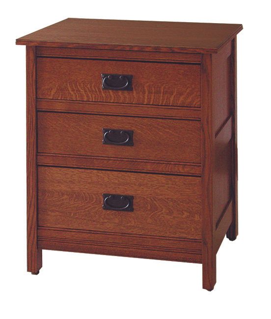 Cwf 321 3 drawer country mission nightstand