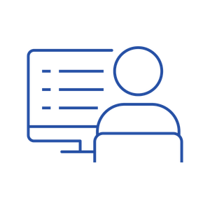 icon of person at a computer