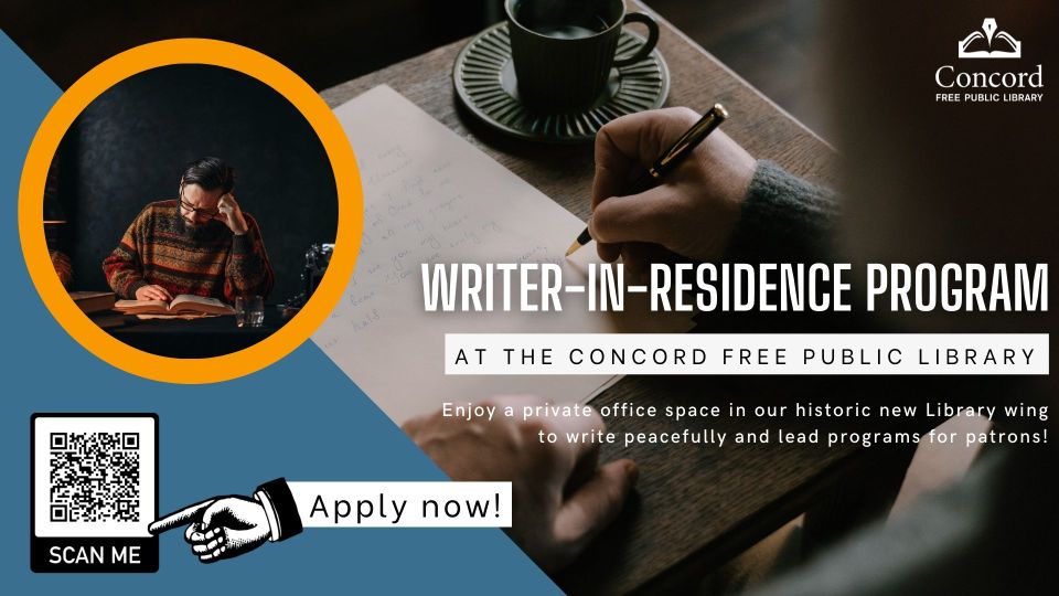 Writer in residence program slide