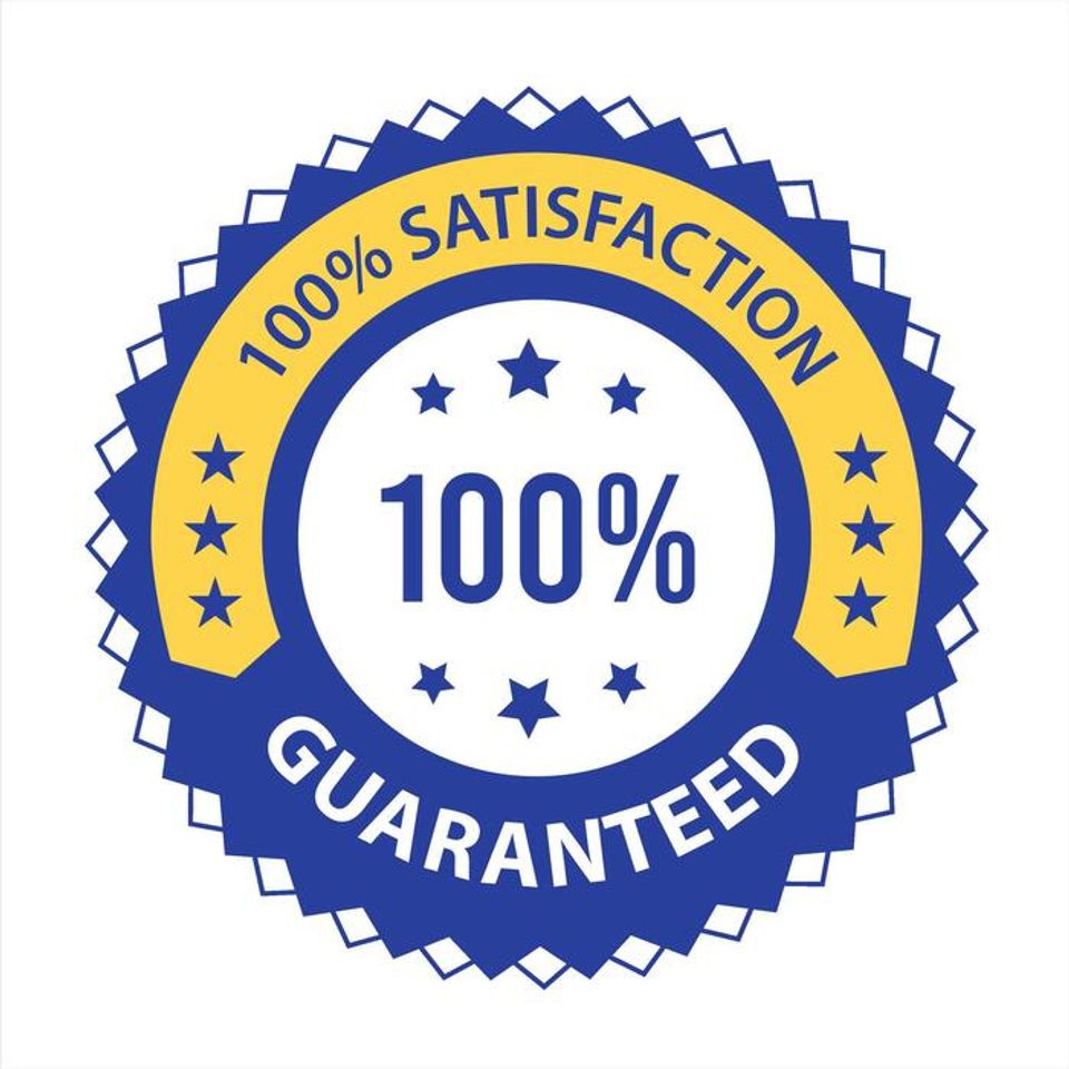 Satisfaction guaranteed badge trust badge design guarantee badge trusts badge logo vector