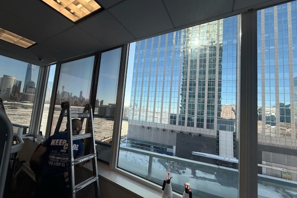 Dual reflective fifteenpercent window tinting commercial gym miami florida newyorkcity newjersey expert installation 