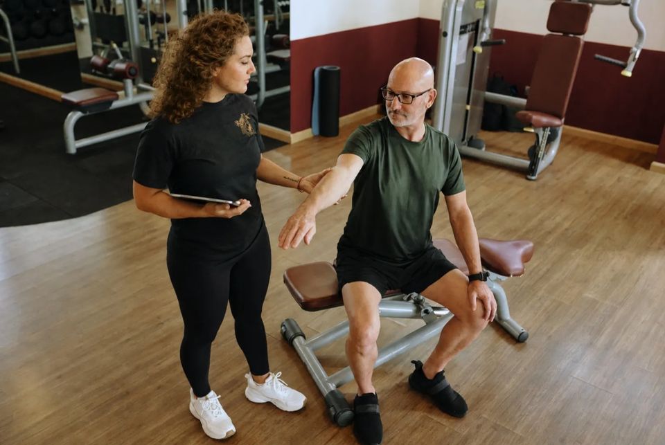 Personal training session focused on strength and proper form