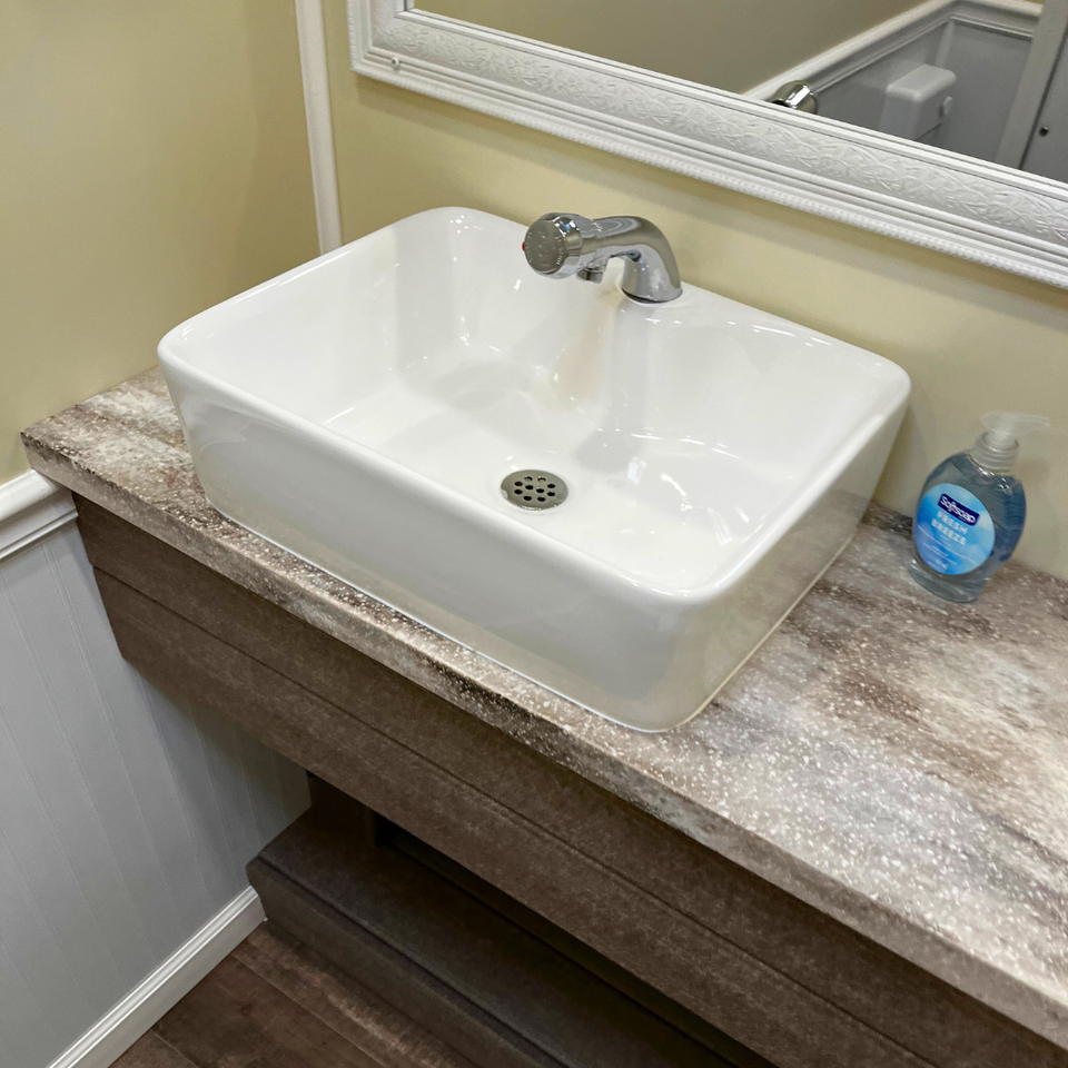 Luxury Restroom Trailer Interior