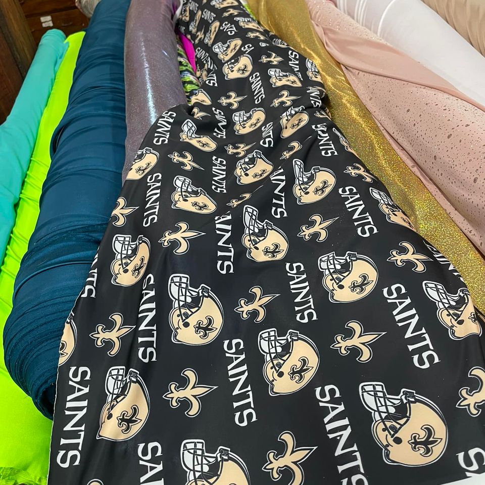 Saints football cotton fabric