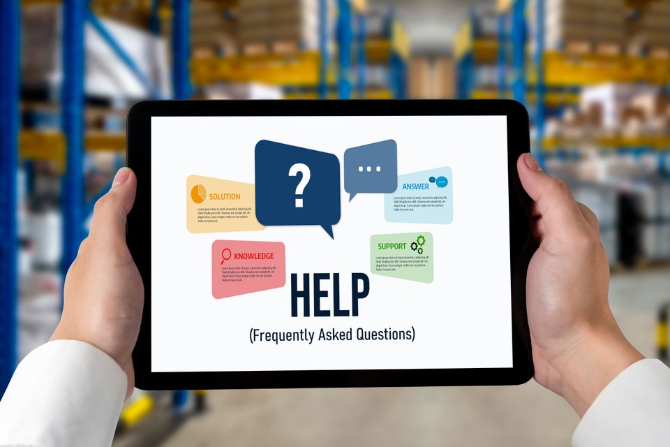 Help screen website provide answer faq snugly