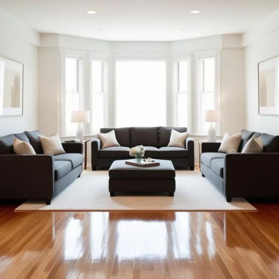 Detailed view of a professional hardwood flooring installation by the Concord Carpet And Hardwood team.