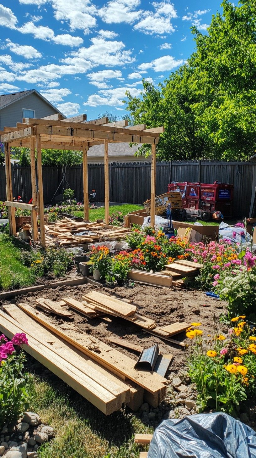 Stockcake garden construction project 1745011080