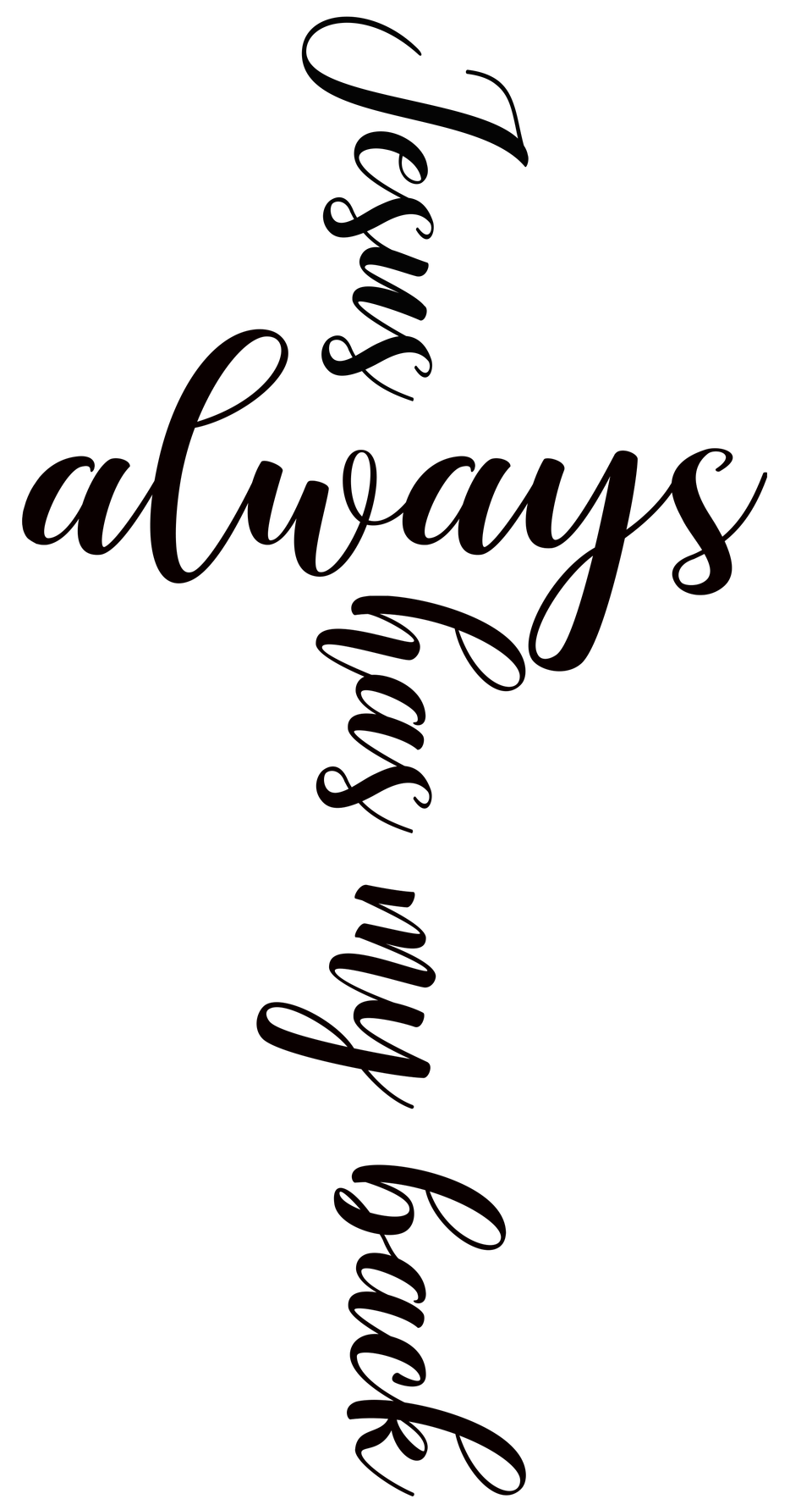 Faith   jesus always has my back black   back