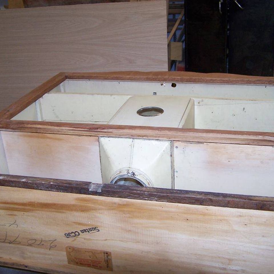 Before picture of baker's cabinet