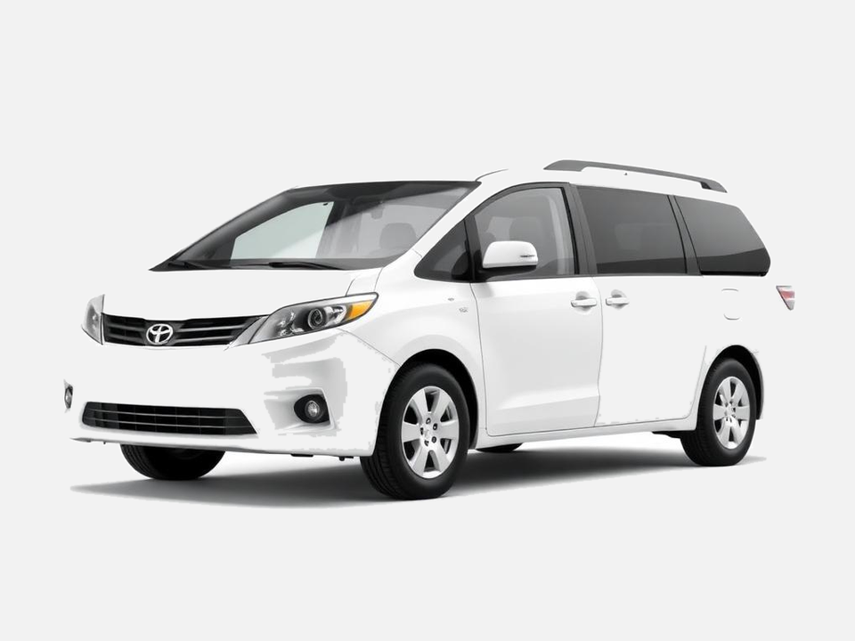 Centered minivan gray