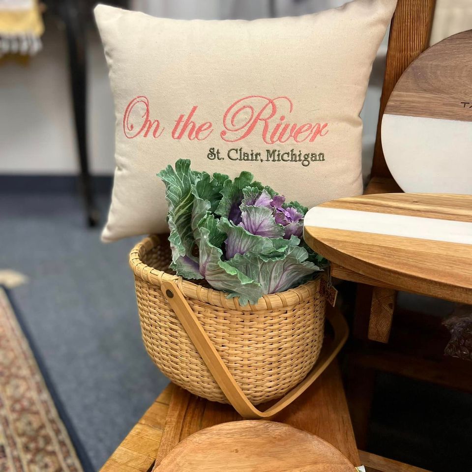 On the river pillow display