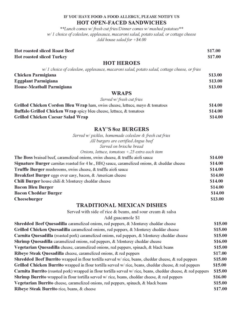 Lunch menu rays  page 3