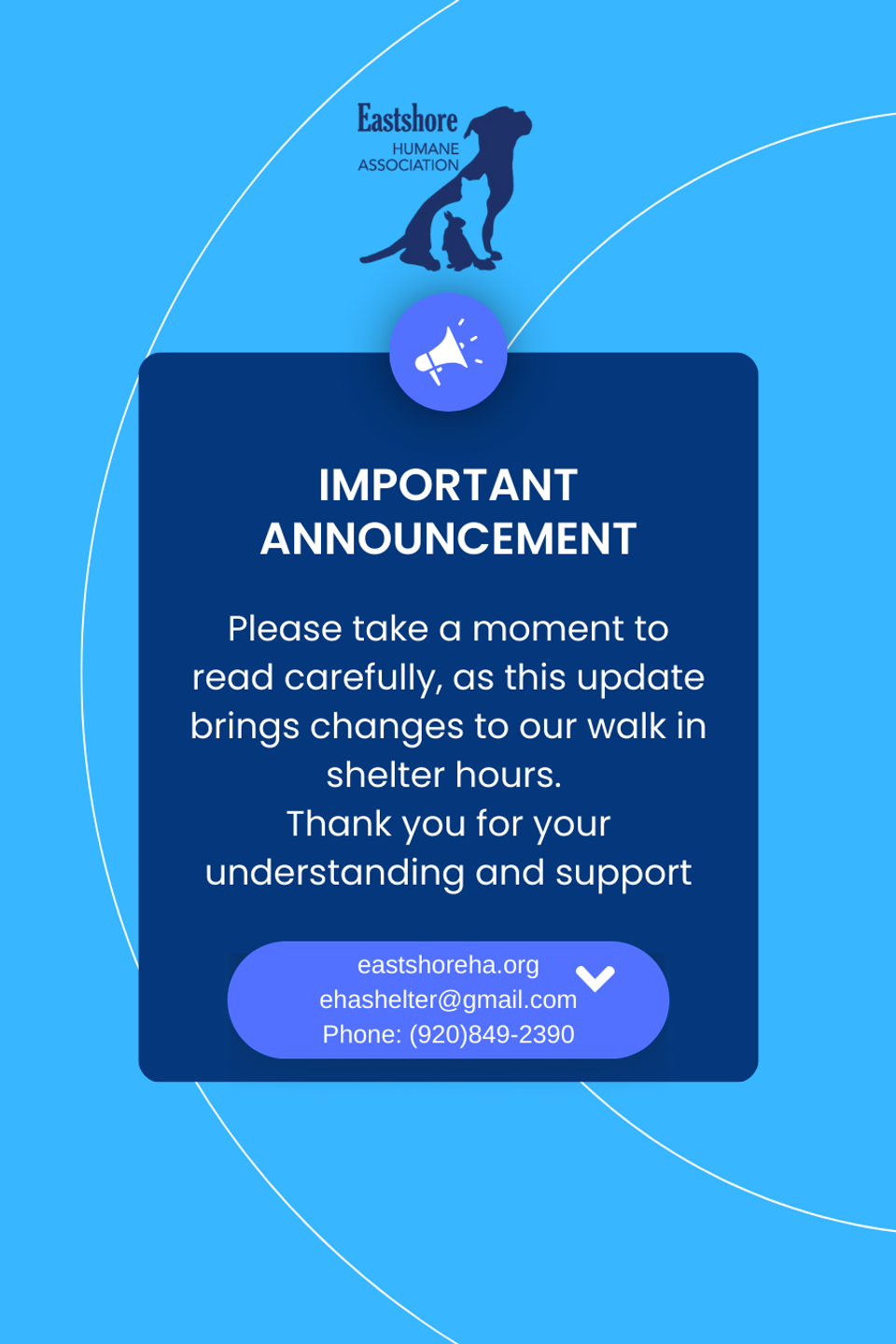Blue modern announcement instagram post