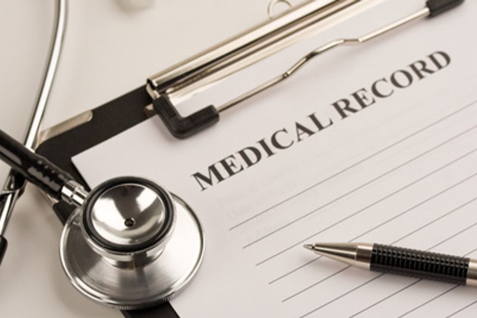 Medical records black pen