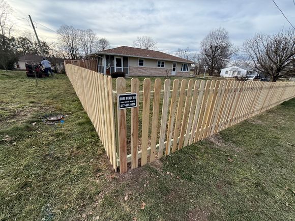 Picket fence back yard